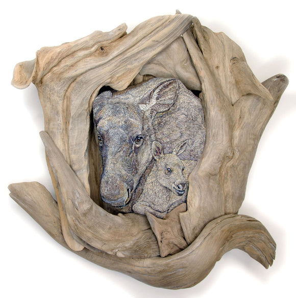 Mother Moose : Earthen Sculpture